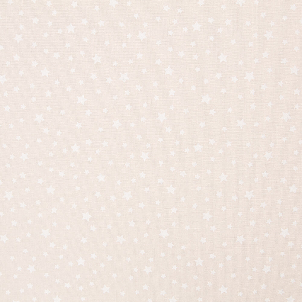 Popelín Orgánico Estrellas Fondo Beige - Ribes y Casals