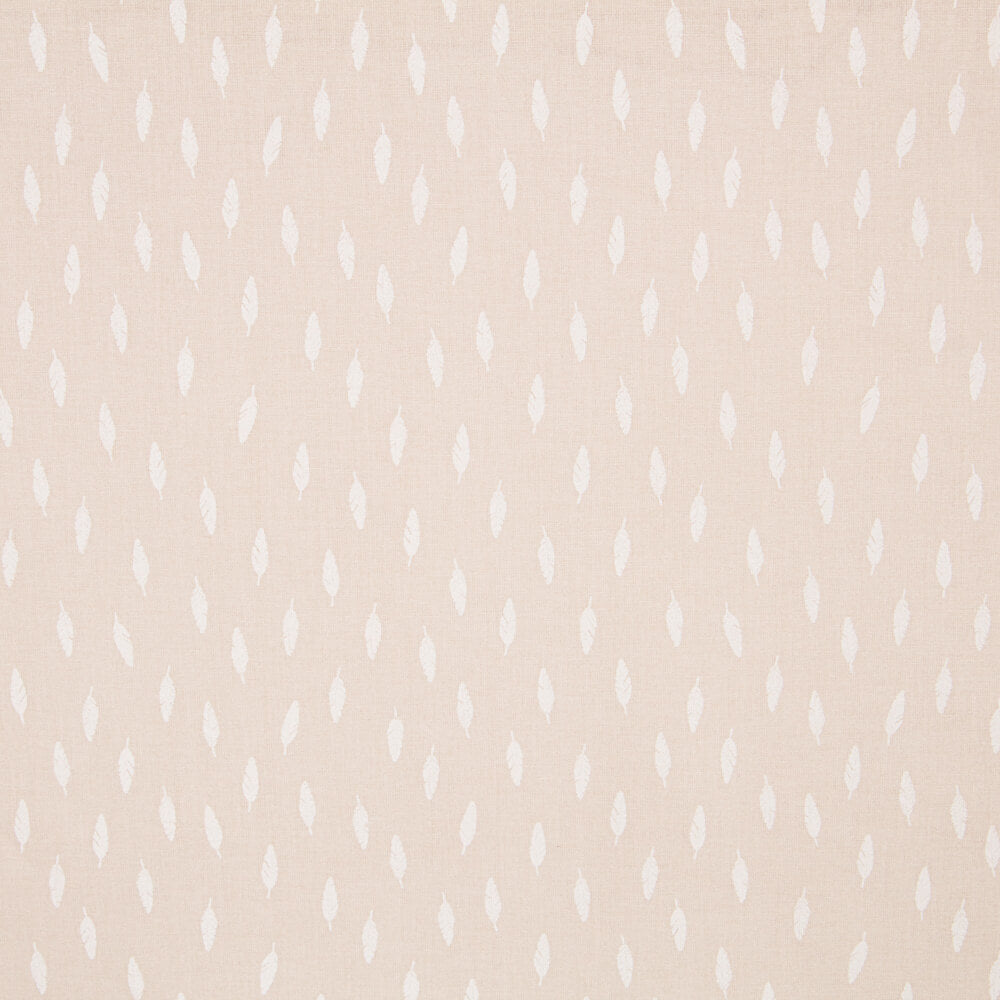 Popelín Orgánico Plumas Fondo Beige - Ribes y Casals