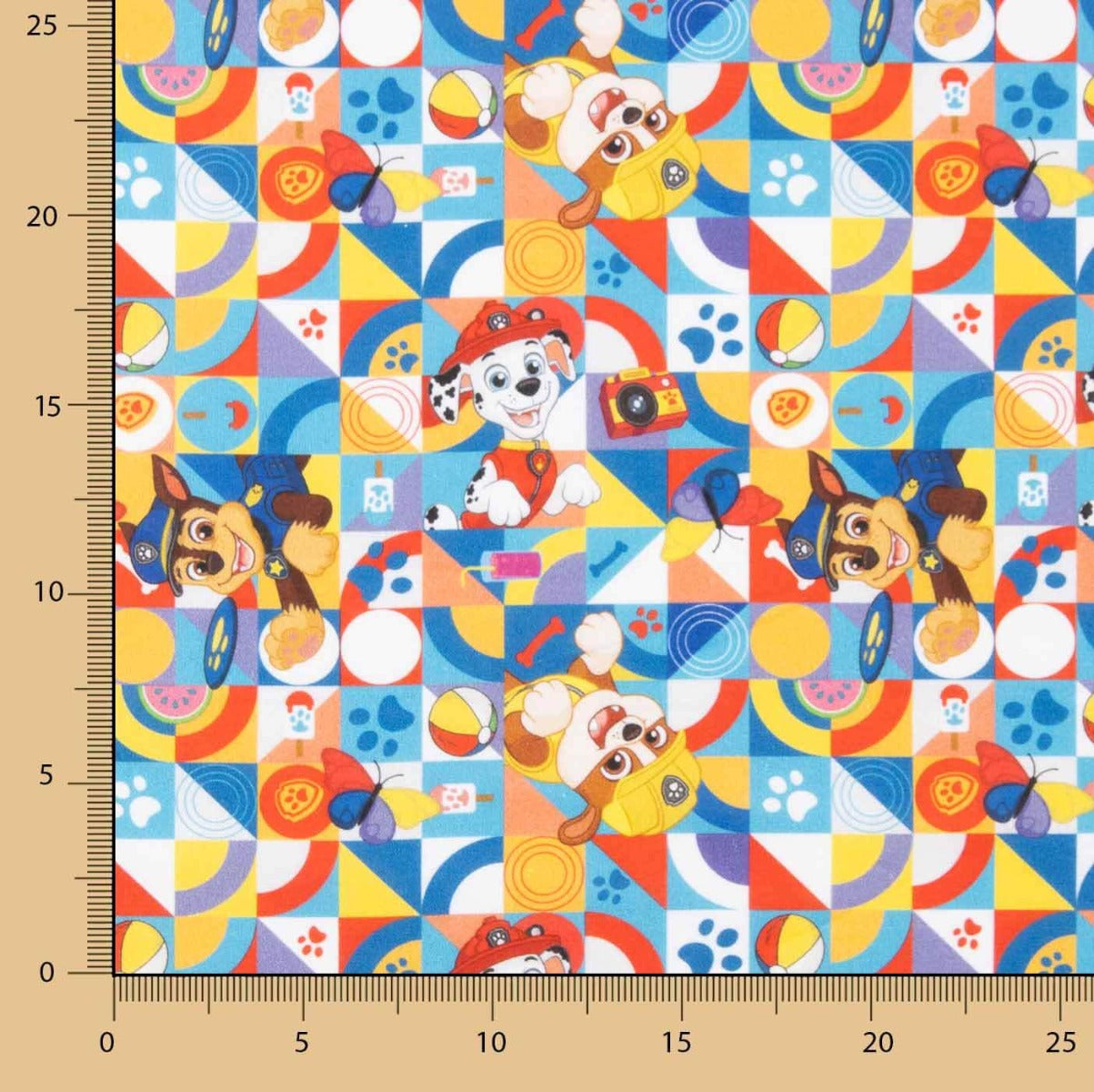 Popelín Cretona Paw Geometry - Ribes y Casals