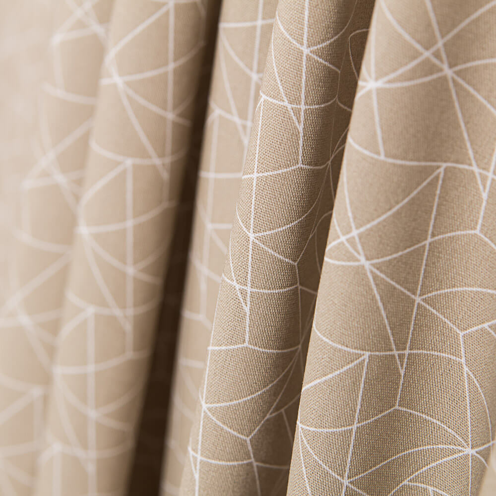 Popelín Pictograma Beige - Ribes y Casals