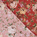 Popelín Rosas Rojo Pasión - Ribes y Casals