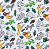 Popelín Safari Azul Celeste - Ribes y Casals