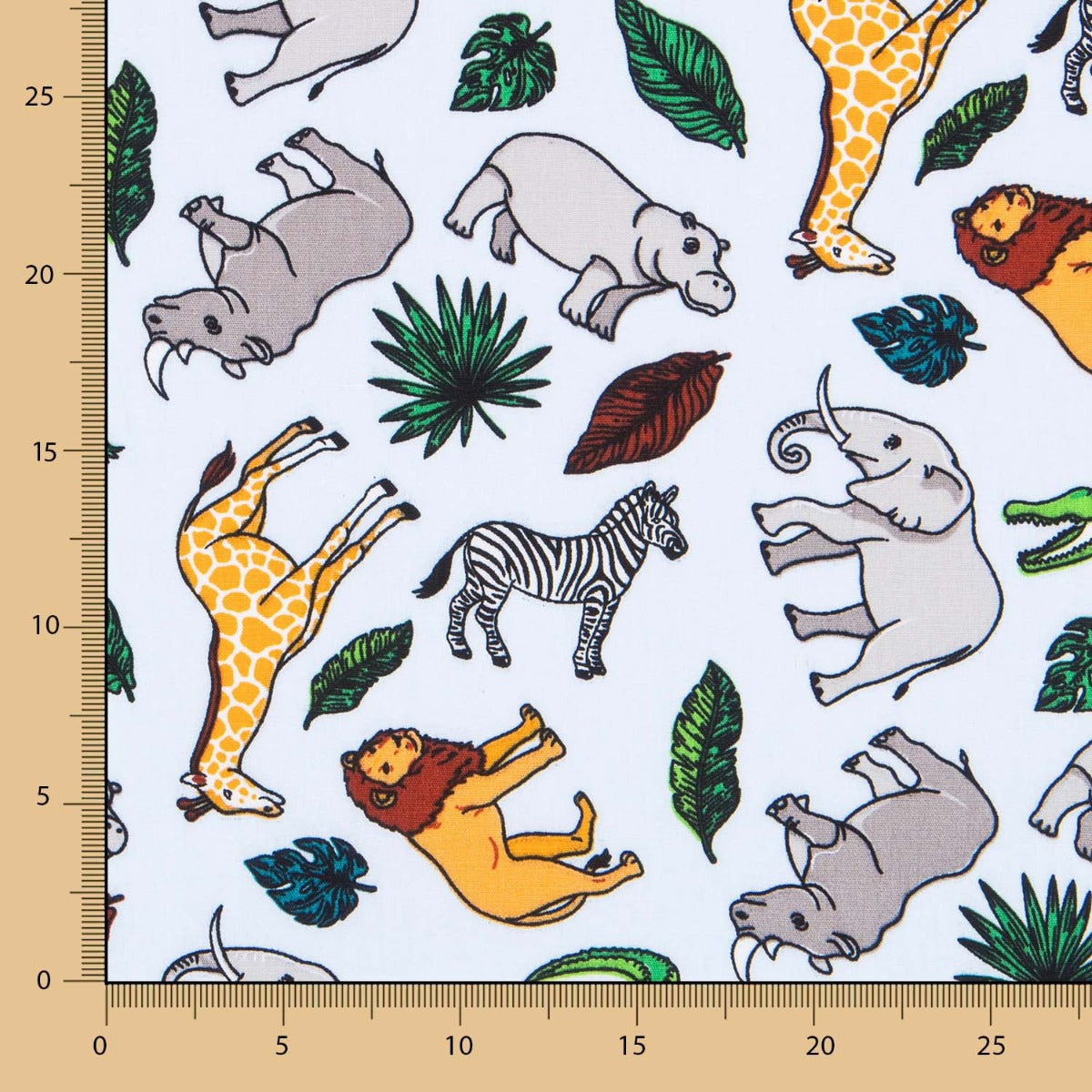 Popelín Safari Azul Celeste - Ribes y Casals