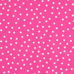 Popelín Spandex Lunares Blanco 7mm Fucsia - Ribes y Casals