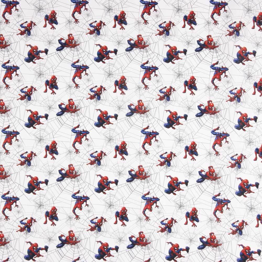 Popelín Spiderman Blanco - Ribes y Casals
