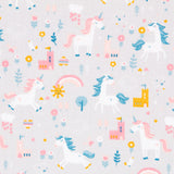 Popelín Unicornio Fantasy Gris - Ribes y Casals