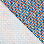 Popelín Viscosa Abanicos Wax Azul - Ribes y Casals