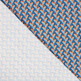 Popelín Viscosa Abanicos Wax Azul - Ribes y Casals