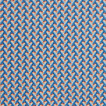 Popelín Viscosa Abanicos Wax Azul - Ribes y Casals