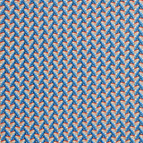 Popelín Viscosa Abanicos Wax Azul - Ribes y Casals