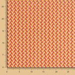 Popelín Viscosa Abanicos Wax Rojo - Ribes y Casals