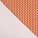 Popelín Viscosa Abanicos Wax Rojo - Ribes y Casals