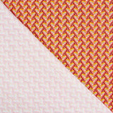 Popelín Viscosa Abanicos Wax Rojo - Ribes y Casals