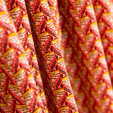 Popelín Viscosa Abanicos Wax Rojo - Ribes y Casals