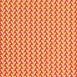 Popelín Viscosa Abanicos Wax Rojo - Ribes y Casals