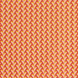 Popelín Viscosa Abanicos Wax Rojo - Ribes y Casals