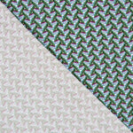 Popelín Viscosa Abanicos Wax Verde - Ribes y Casals