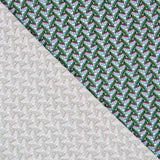 Popelín Viscosa Abanicos Wax Verde - Ribes y Casals