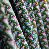 Popelín Viscosa Abanicos Wax Verde - Ribes y Casals