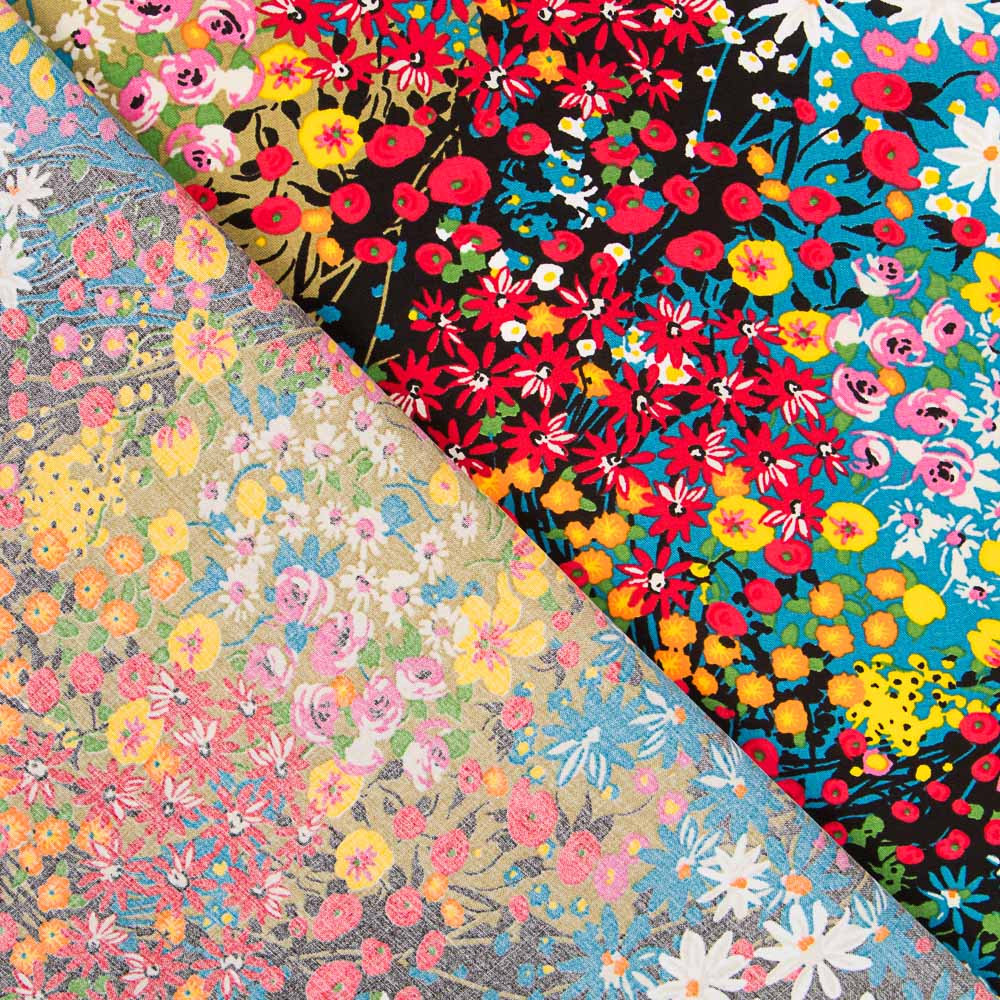 Popelín Viscosa Alicia Multicolor - Ribes y Casals