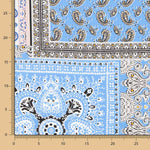 Popelín Viscosa Bandana Azul - Ribes y Casals