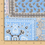 Popelín Viscosa Bandana Azul - Ribes y Casals