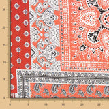 Popelín Viscosa Bandana Roja - Ribes y Casals