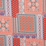 Popelín Viscosa Bandana Roja - Ribes y Casals