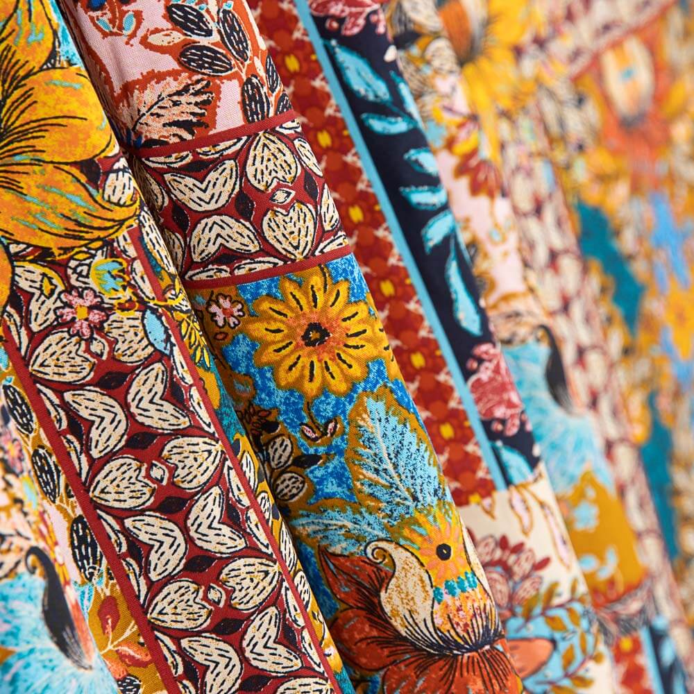 Popelín Viscosa Batik Rosa - Ribes y Casals
