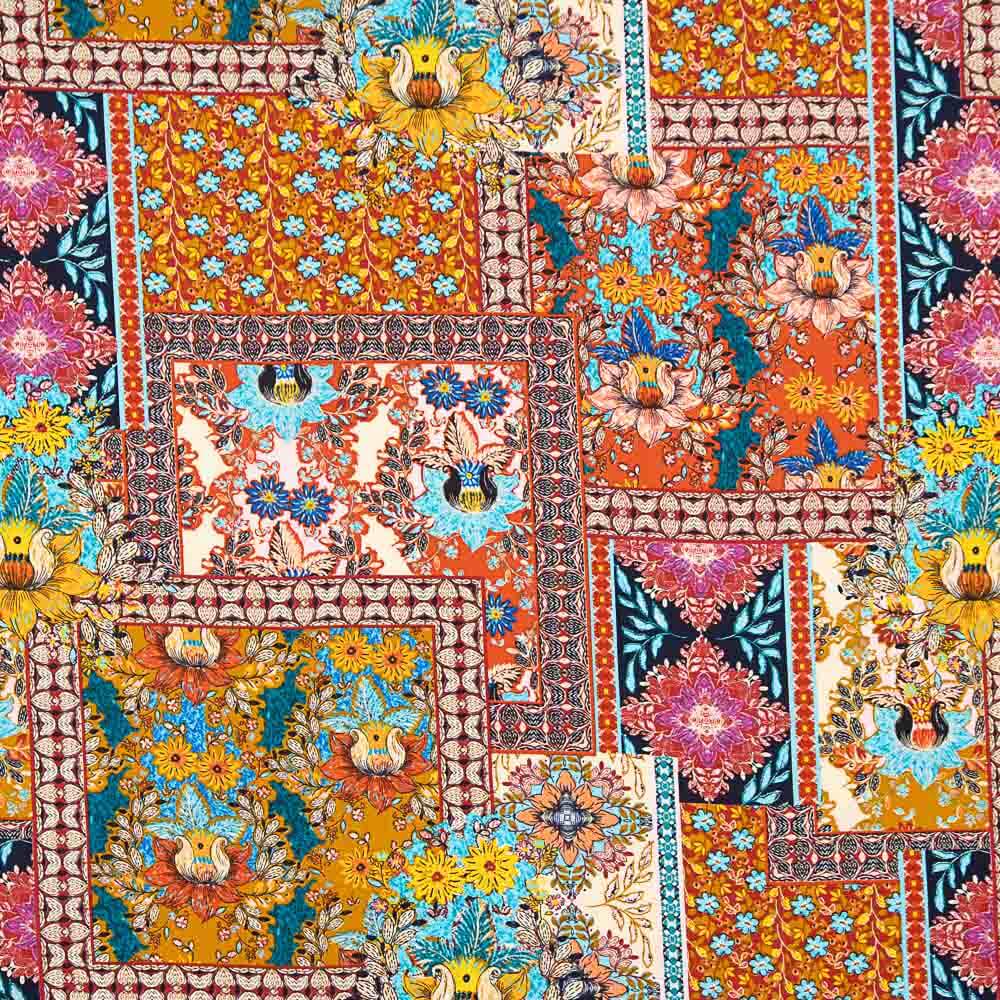 Popelín Viscosa Batik Rosa - Ribes y Casals