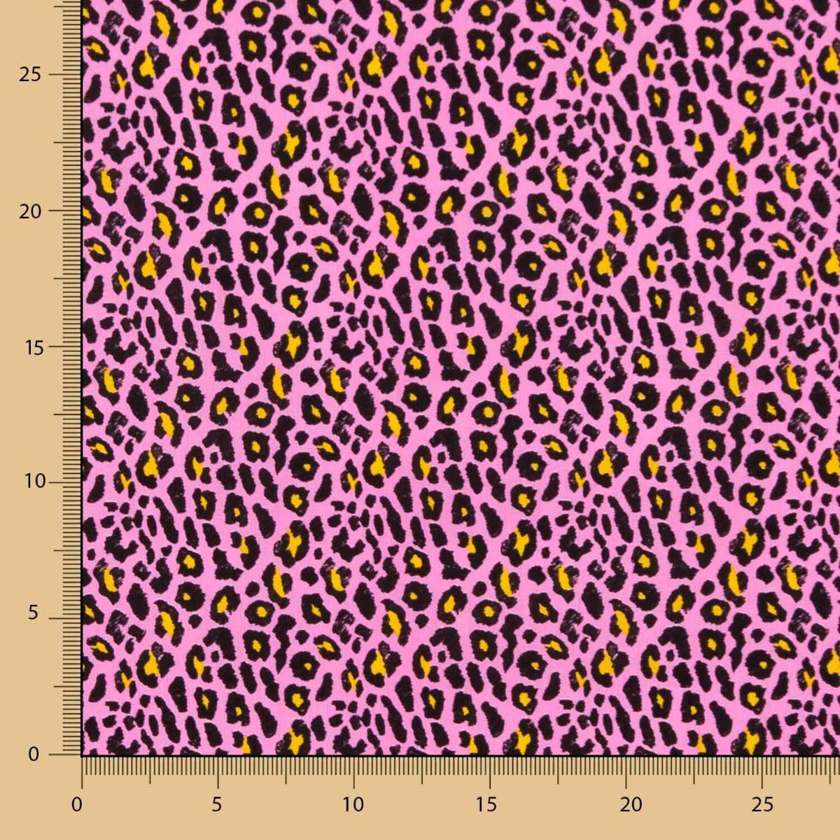 Popelín Viscosa Leopardo Rosa - Ribes y Casals