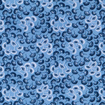 Popelín Abanicos Azul - Ribes y Casals