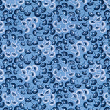 Popelín Abanicos Azul - Ribes y Casals