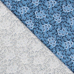 Popelín Abanicos Azul - Ribes y Casals