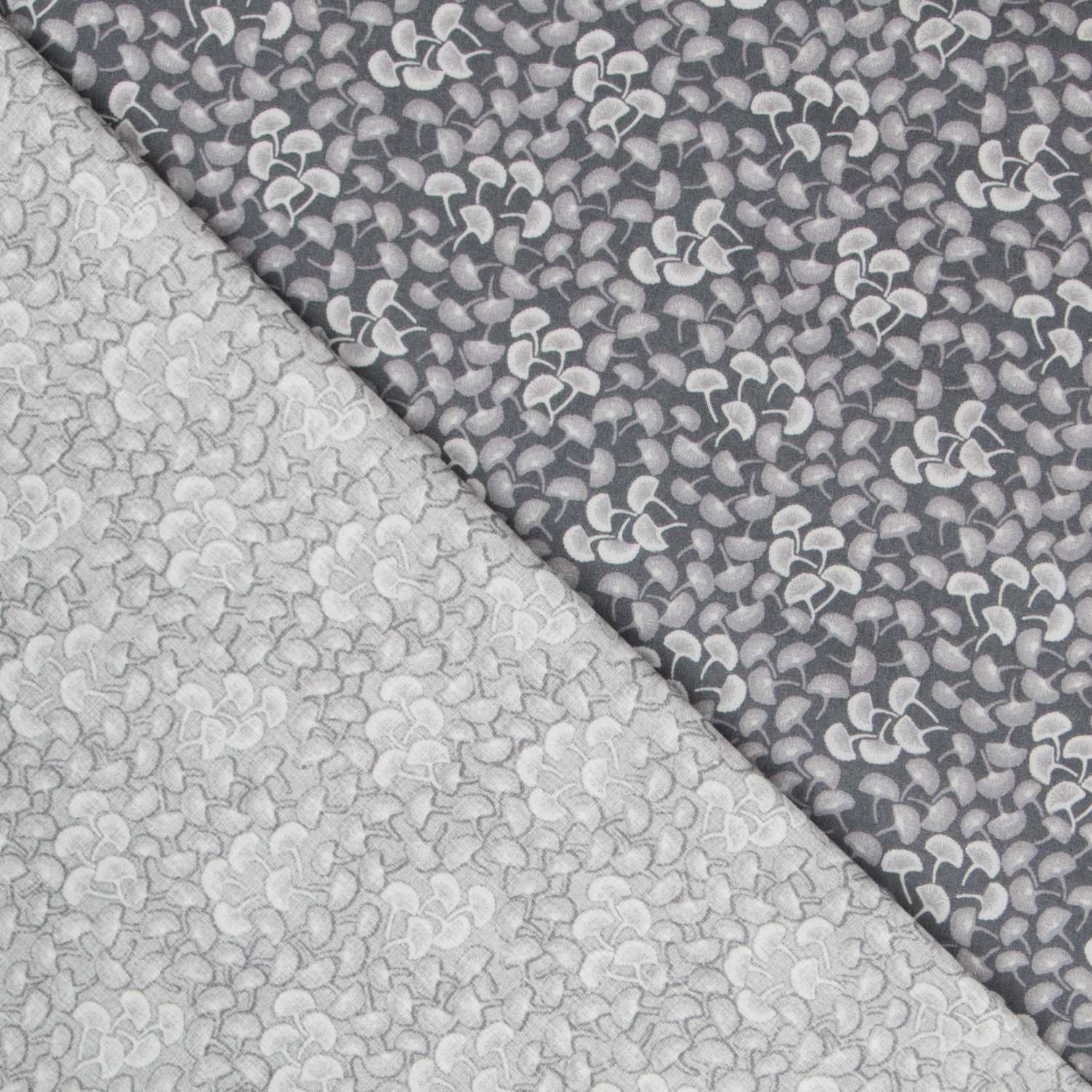 Popelín Abanicos Gris - Ribes y Casals