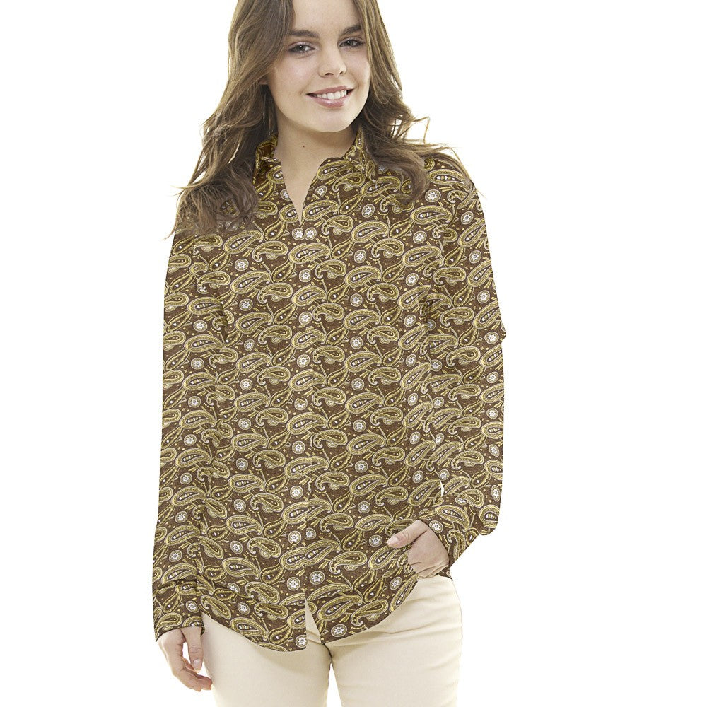 Popelín Algodón Cachemir Marrón - Ribes y Casals