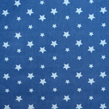 Popelín Algodón Estrellas Azul Denim - Ribes y Casals