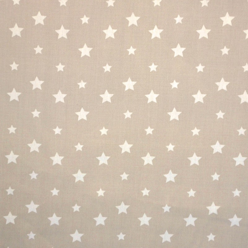 Popelín Algodón Estrellas Beige - Ribes y Casals