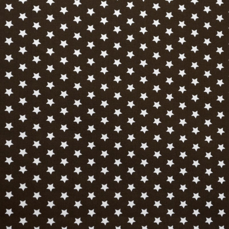 Popelín Algodón Estrellas Chocolate - Ribes y Casals