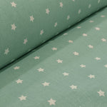 Popelín Algodón Estrellas Verde - Ribes y Casals