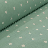 Popelín Algodón Estrellas Verde - Ribes y Casals