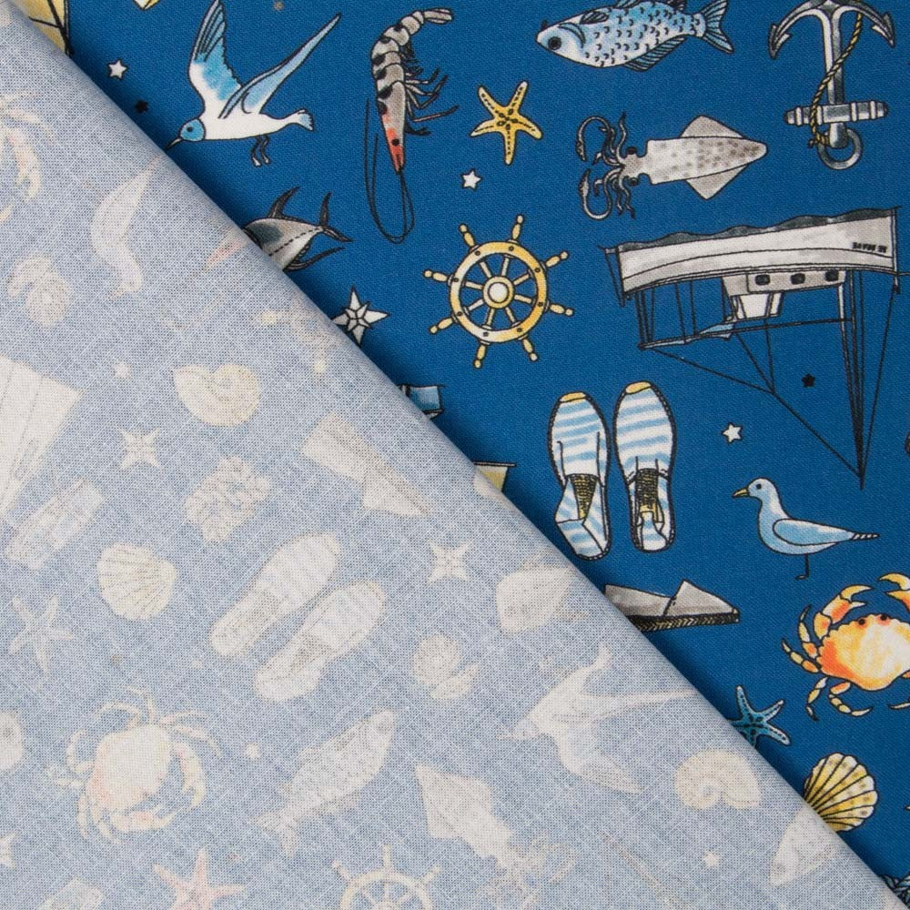 Retal Popelín Algodón Fisherman 130x150 cm - Ribes y Casals