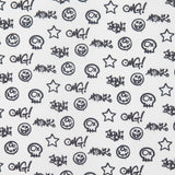 Popelín Algodón Graffiti Blanca - Ribes y Casals