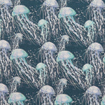 Popelín Algodón Medusas Petróleo - Ribes y Casals