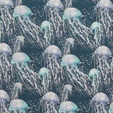 Popelín Algodón Medusas Petróleo - Ribes y Casals