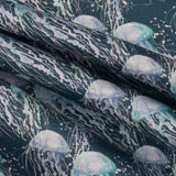 Popelín Algodón Medusas Petróleo - Ribes y Casals