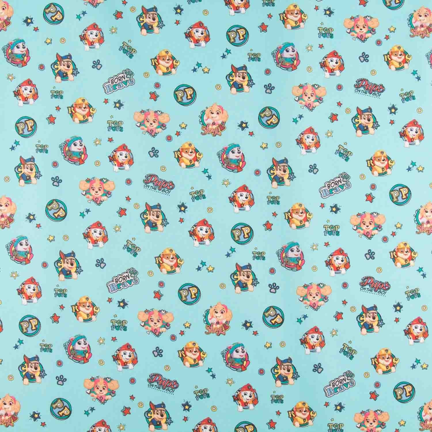 Popelín Algodón Patrulla Canina Verde - Ribes y Casals