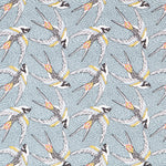 Popelín Bird Turquesa - Ribes y Casals