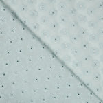 Popelín Bordado Floral Verde Menta - Ribes y Casals