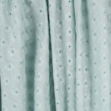 Popelín Bordado Floral Verde Menta - Ribes y Casals